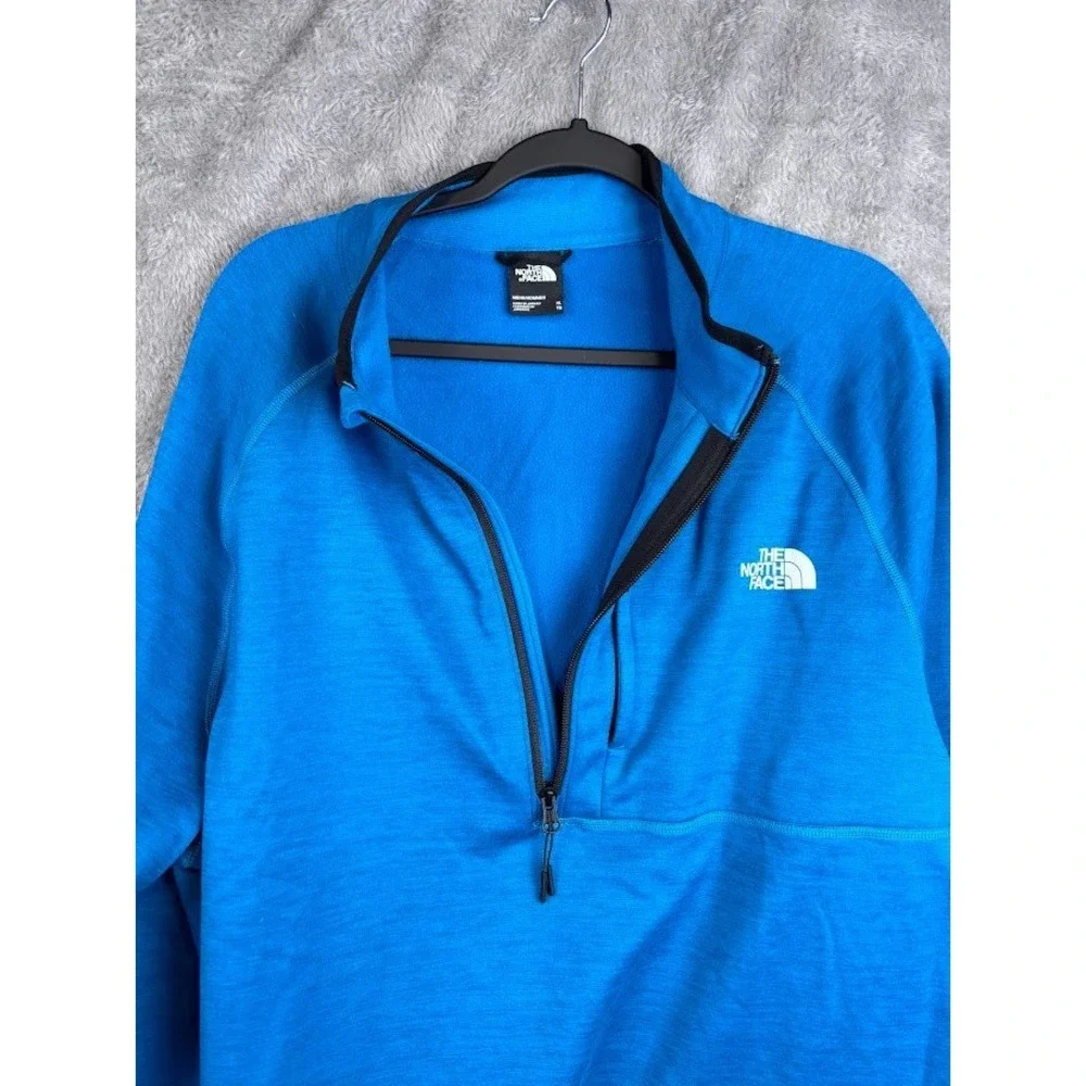 The North Face Men's XL Blue 1/4 Zip Fleece Pullover Jacket w/ Zip Pocket Hiking